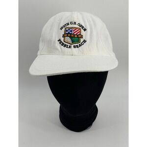 VTG  US Open White Strap Back Hat - 100th Pebble Beach 2000 Golf Legendary USA